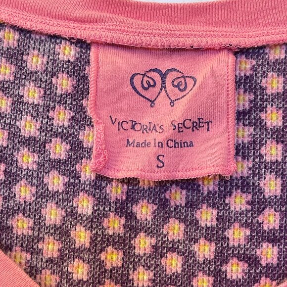 Victoria's Secret PINK Vintage Pajama Set Small Pink Purple Flowers Y2K - Picture 3 of 7
